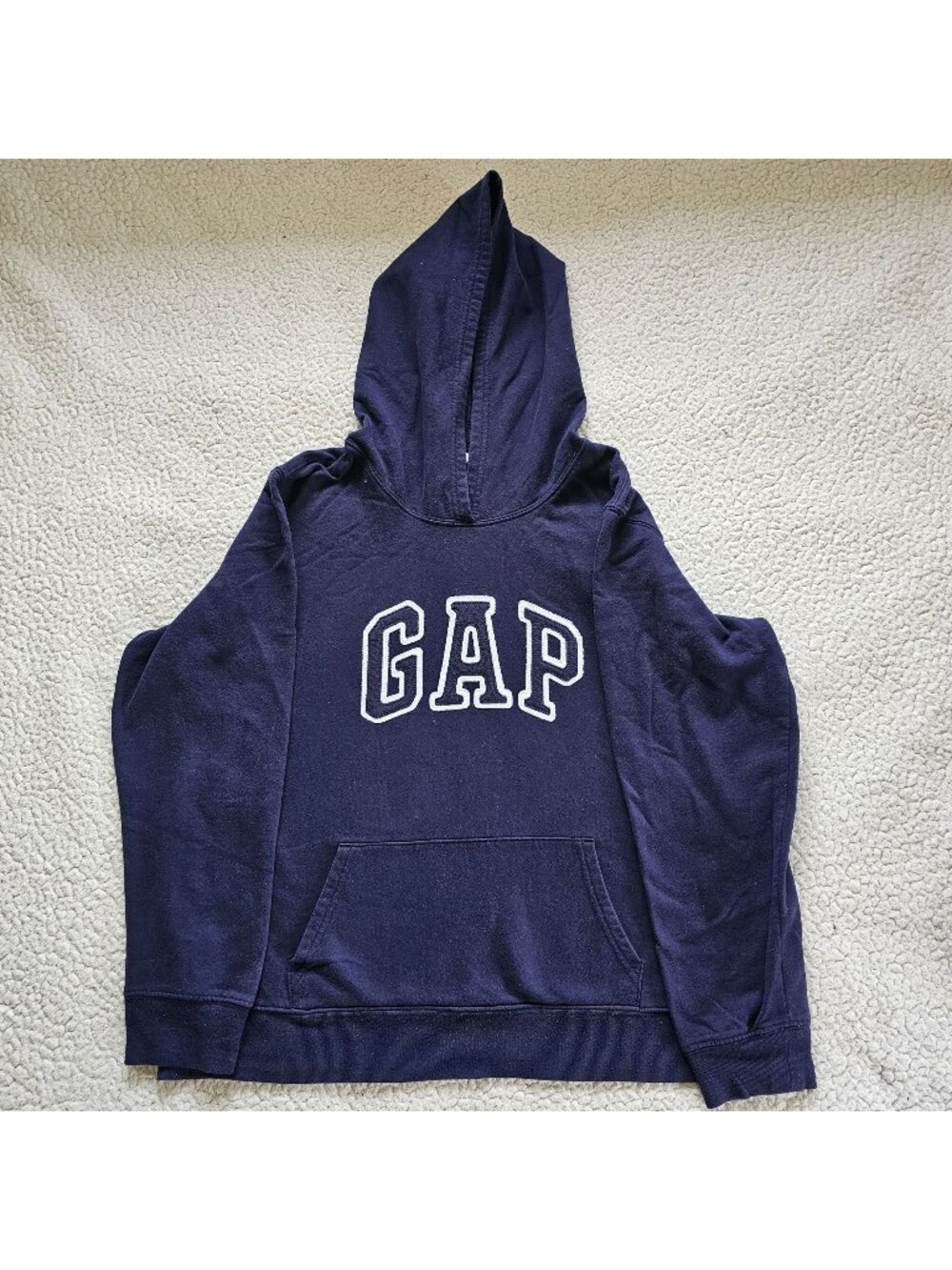 Gap Navy Blue Hoodie Sweatshirt XL Cotton Blend Kangaroo Pocket